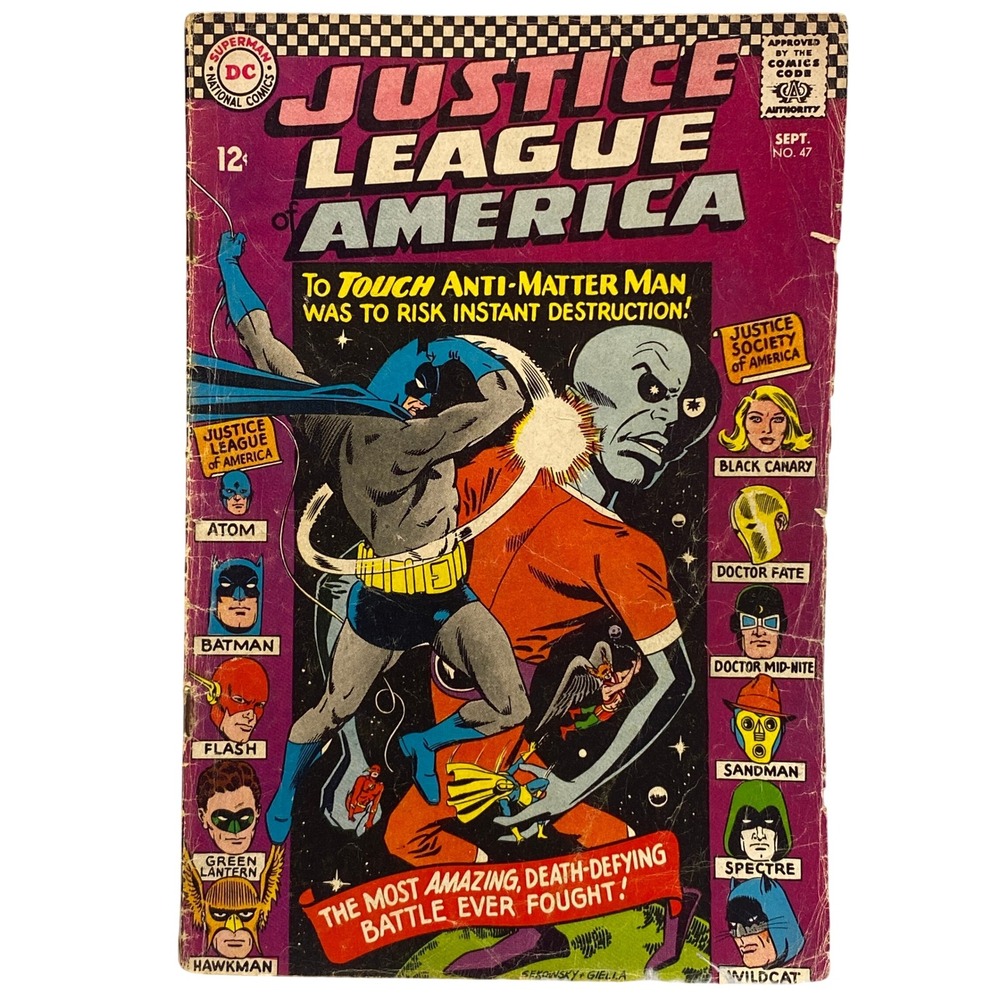 DC Comics #47 1966 Comic Book‎ Justice League of America Batman